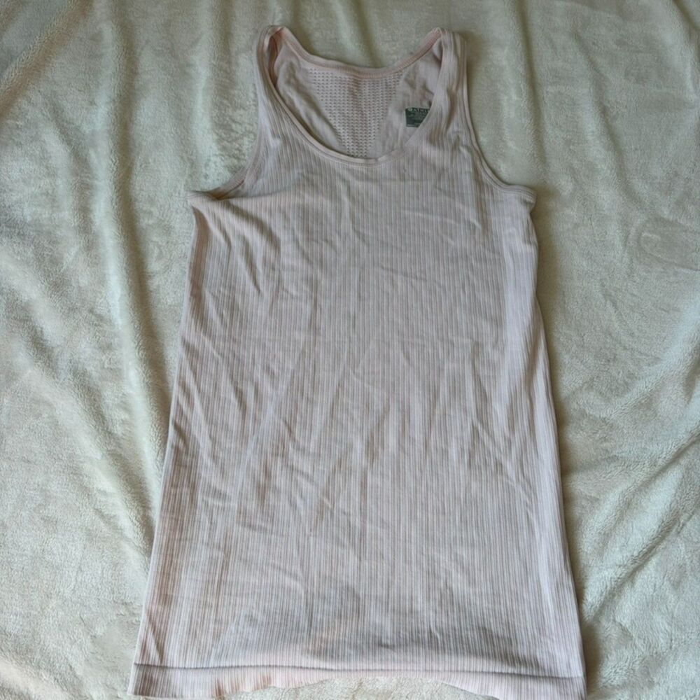 Athleta Racerback Tank Top Size Small Pink Cotton Blend